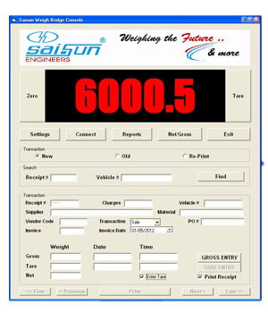 Customize weigh console